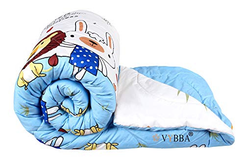VYBBA Microfiber Reversible Comforter / AC Blanket for Winter / Quilts / Duvet , Single Bed ( Blue & White, 200 GSM ) - Image 7