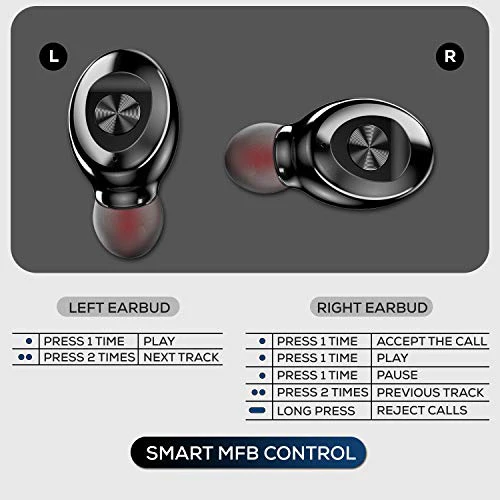 WeCool Moonwalk M1 True Wireless Earbuds (TWS) IPX 5 and Digital Display Charging Case, Bluetooth Earphones with Mic for Calls and HD Stereo Music - Image 5