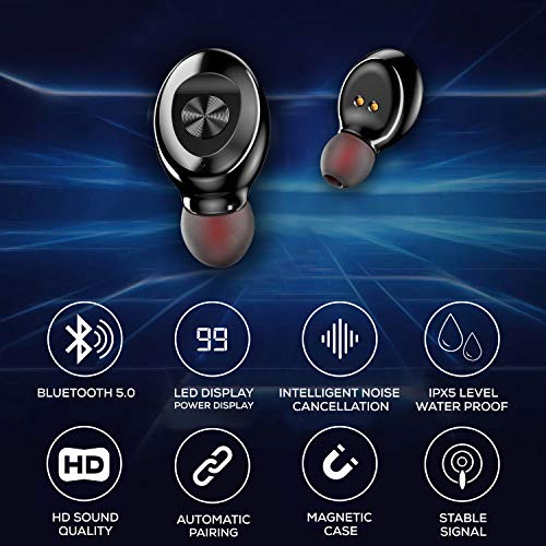 WeCool Moonwalk M1 True Wireless Earbuds (TWS) IPX 5 and Digital Display Charging Case, Bluetooth Earphones with Mic for Calls and HD Stereo Music - Image 8