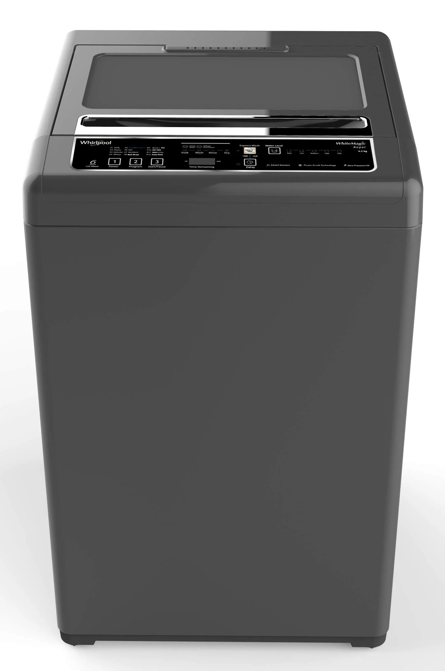 Whirlpool 6.2 kg Fully-Automatic Top Loading Washing Machine (WM ROYAL 6.2 2YMW, Shiny Grey) - Image 2