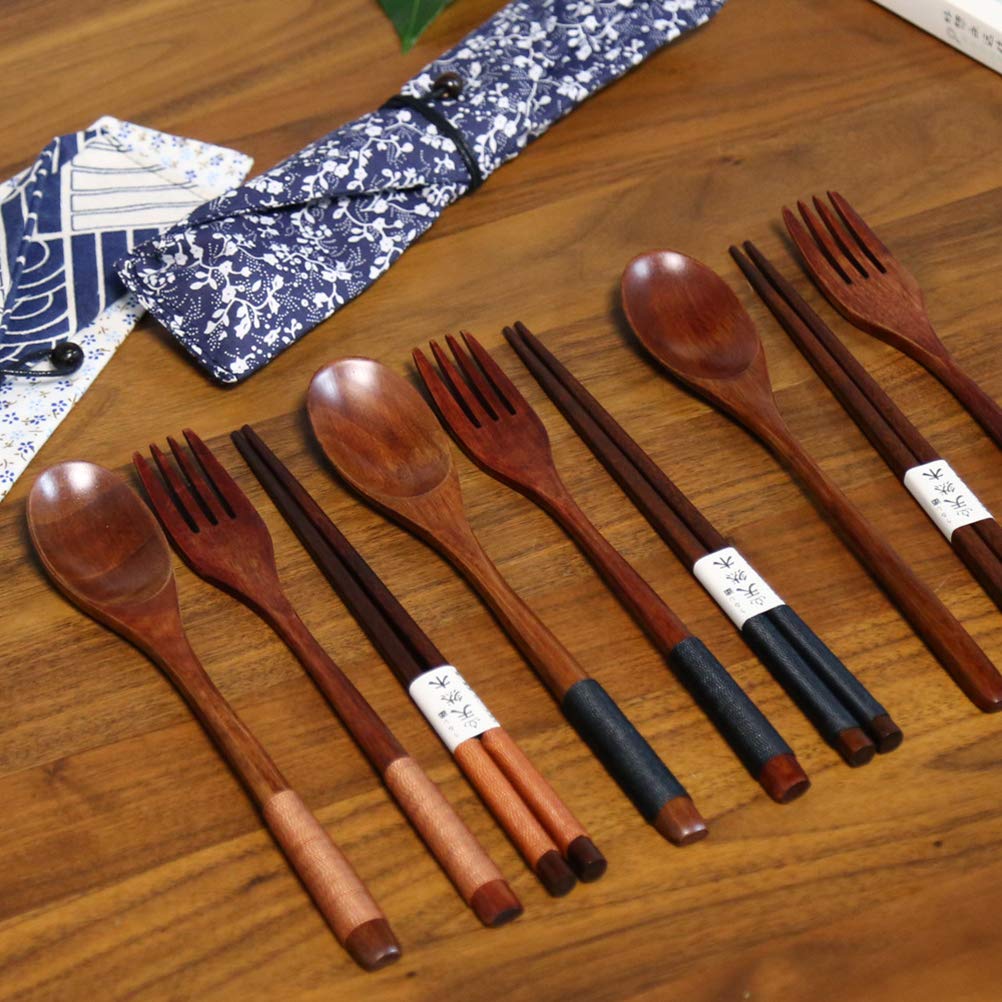 Wooden Lunch Cutlery Set - Image 5