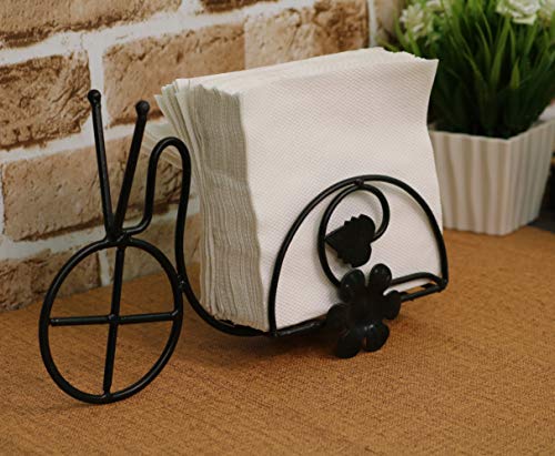 Worthy Shoppee Beautiful Design 1 Compartments Tissue Box & Napkin Holder Rickshaw Design - Image 6