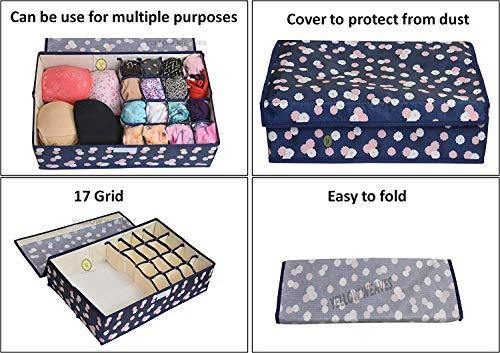 Yellow Weaves™ Undergarments Organizer / Foldable Storage Box with Lid for Drawers - Image 4
