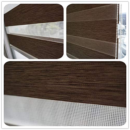 Zebra Blinds Polyester Coffee Corded Windows Door Home Decor Combi Curtain - Image 6